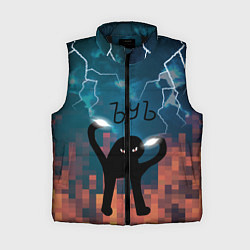 Женский жилет ЪУЪ Молнии, цвет: 3D-черный