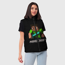 Женский жилет MINECRAFT, цвет: 3D-черный — фото 2