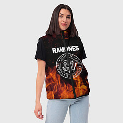 Женский жилет Ramones, цвет: 3D-светло-серый — фото 2