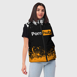 Женский жилет PORNHUB, цвет: 3D-черный — фото 2