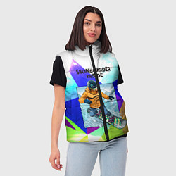 Женский жилет Сноуборд, цвет: 3D-светло-серый — фото 2