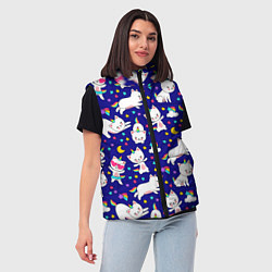 Женский жилет Кот-Единорог, цвет: 3D-красный — фото 2