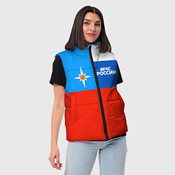 Женский жилет Флаг МЧС России, цвет: 3D-красный — фото 2