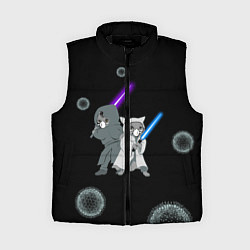Женский жилет Котики vs Вирус, цвет: 3D-черный