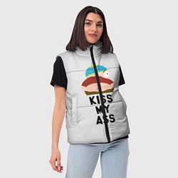 Женский жилет Kiss My Ass, цвет: 3D-красный — фото 2