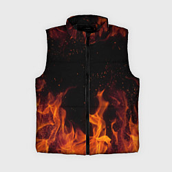 Женский жилет ОГОНЬ, цвет: 3D-черный