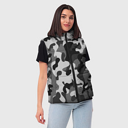 Женский жилет ГОРОДСКОЙ КАМУФЛЯЖ, цвет: 3D-светло-серый — фото 2