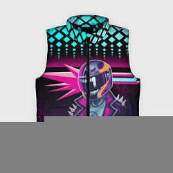 Женский жилет НЕОНОВЫЙ ГОНЩИК, цвет: 3D-черный