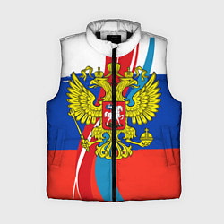 Женский жилет Герб России, цвет: 3D-черный