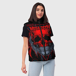 Женский жилет Megadeth, цвет: 3D-светло-серый — фото 2