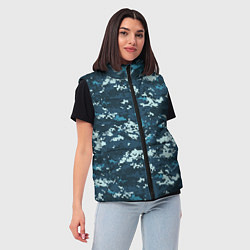 Женский жилет Пиксельный камуфляж полиции, цвет: 3D-красный — фото 2