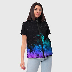 Женский жилет Перламутровый огонь, цвет: 3D-черный — фото 2