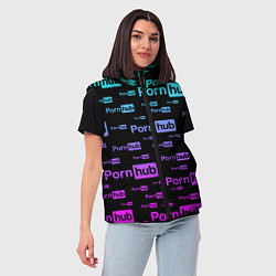 Женский жилет PornHub, цвет: 3D-черный — фото 2