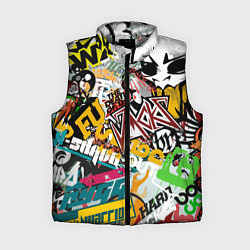 Женский жилет Стикеры, цвет: 3D-светло-серый