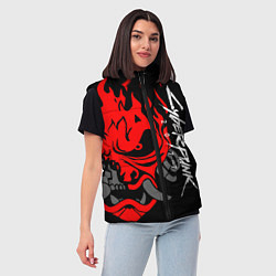 Женский жилет CYBERPUNK 2077 SAMURAI, цвет: 3D-черный — фото 2