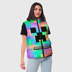 Женский жилет Minecraft, цвет: 3D-светло-серый — фото 2