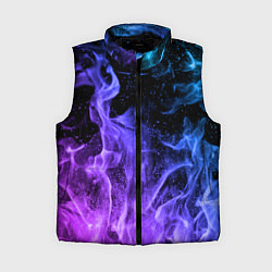 Женский жилет ОГОНЬ НЕОН, цвет: 3D-черный