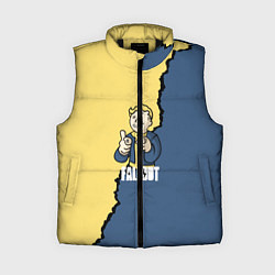 Женский жилет Fallout logo boy, цвет: 3D-черный