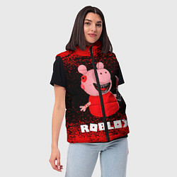 Женский жилет Roblox Piggy, цвет: 3D-светло-серый — фото 2