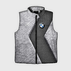 Женский жилет BMW - emblem - metal - texture, цвет: 3D-черный