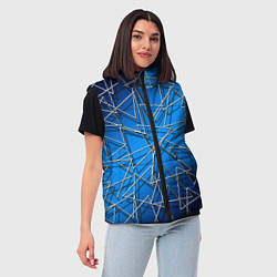 Женский жилет Треугольники, цвет: 3D-черный — фото 2