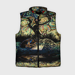 Женский жилет НОЧЬ В ЛЕСУ, цвет: 3D-красный