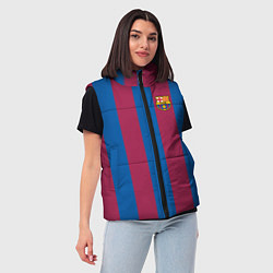 Женский жилет FC Barcelona 2021, цвет: 3D-красный — фото 2