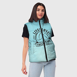 Женский жилет LIVE! LOVE! VOLLEYBALL!, цвет: 3D-черный — фото 2