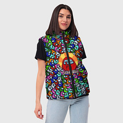 Женский жилет Among Us SHHHHHHH!, цвет: 3D-красный — фото 2