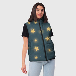 Женский жилет Звезды, цвет: 3D-черный — фото 2
