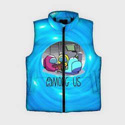Женский жилет Among Us карты, цвет: 3D-черный