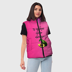 Женский жилет Я требую своего авокадо, цвет: 3D-черный — фото 2