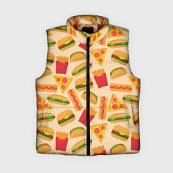 Женский жилет Фастфуд, цвет: 3D-красный