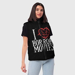 Женский жилет I Love Horror Movies, цвет: 3D-черный — фото 2