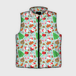 Женский жилет Новый Год, цвет: 3D-светло-серый