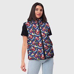 Женский жилет Новый Год, цвет: 3D-светло-серый — фото 2