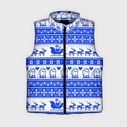 Женский жилет AMONG US НОВОГОДНИЙ УЗОР, цвет: 3D-светло-серый
