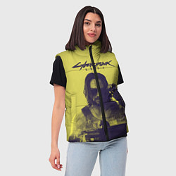 Женский жилет Cyberpunk 2077, цвет: 3D-черный — фото 2