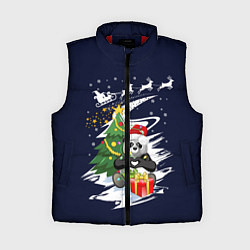 Женский жилет Рождественская Панда, цвет: 3D-красный