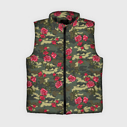 Женский жилет Камуфляж и розы