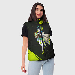 Женский жилет Genshin Impact, цвет: 3D-светло-серый — фото 2