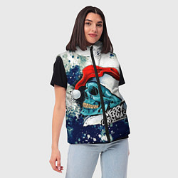 Женский жилет Death Santa, цвет: 3D-черный — фото 2