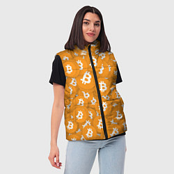 Женский жилет Я БИТКОИН I AM BITCOIN, цвет: 3D-красный — фото 2