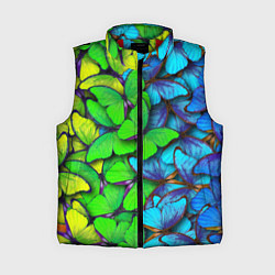 Женский жилет Радужные бабочки