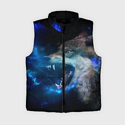 Женский жилет Волчара Юморит, цвет: 3D-черный