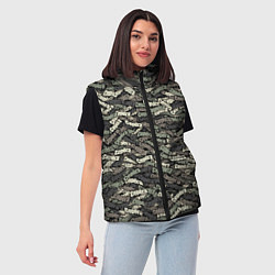 Женский жилет Камуфляж - Серёга, цвет: 3D-красный — фото 2