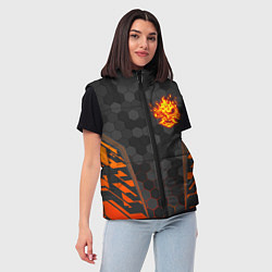 Женский жилет CYBERPUNK 2077 SAMURAI КИБЕР, цвет: 3D-черный — фото 2
