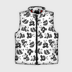 Женский жилет Акварельные панды паттерн
