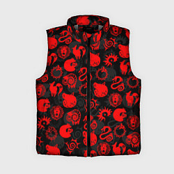 Женский жилет СИМВОЛЫ ГРЕХОВ 7 DEADLY SINS, цвет: 3D-светло-серый