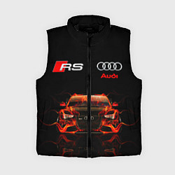 Женский жилет AUDI RS 5 FIRE АУДИ РС 5, цвет: 3D-черный